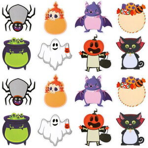 AUGSHYO付箋480枚ハロウィンメモ帳8柄ふせんかわいいメッセージシール文房具プレゼントメモ用