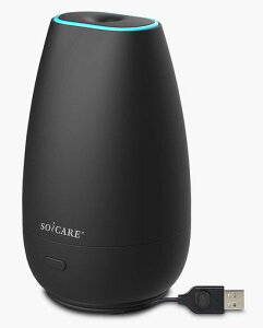SOICARE車用ディフューザーUSBプラグインハンディ小型車用エッセンシャルオイルディフューザーかわいいポータブルディフューザーエッセンシャルオイル用ミニ超音波加湿器小さなスペー…