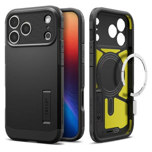 Spigen iPhone 18 Pro / 17 Pro �P�[�X MagSafe�Ή� �X�^���h �ϏՌ� �^�t�E�A�[�}�[T�E�}�O�t�B�b�g(�u���b�N)