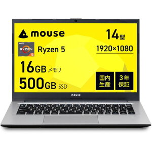 mouse A4 �y3�N�ۏ؁z �m�[�g�p�\�R�� (Ryzen 5 7430U �v���Z�b�T AMD Radeon �O���t�B�b�N�X 16GB ������ 500GB SSD 14�C���` �t��HD Windows 11 �r�W�l�X �e�����[�N)