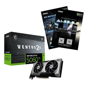 MSI GeForce RTX 5060 Ti 16G VENTUS 2X OC PLUS A5�N���A�t�@�C�������� �O���t�B�b�N�X�{�[�h VD9397