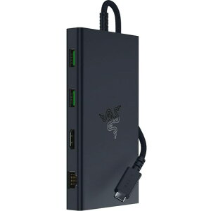 RazerUSBCDockドッキングステーション11ポート設計USB-CポートUSB-AポートギガビットイーサネットポートHDMIポートUHS-ISD/MicroSDカードスロット3.5mmオーディオ複合ジャック搭載