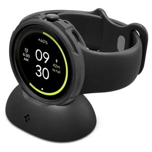 Spigen Pixel Watch 5/4 45mm �P�[�X �[�d�X�^���h�J�o�[�t�� ���L�b�h�E�G�A (�}�b�g�E�u���b�N)