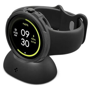 Spigen Pixel Watch 5/4 45mm �P�[�X �[�d�X�^���h�J�o�[�t�� ���L�b�h�E�G�A (�}�b�g�E�u���b�N)