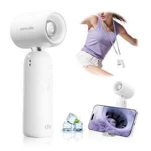 daimulifeハンディファン2025超軽量設計携帯扇風機ハンディ1-100段階風量調節小型コンパクト手持ち扇風機充電式USB扇風機強力送風折りたたみ式ベース熱中症暑さ対策オフィススポーツ観戦花…