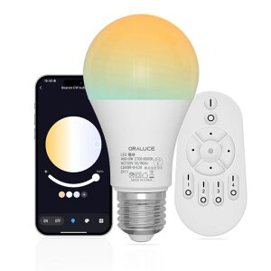 ORALUCELED電球E26口金60W相当リモコン付き調光電球9W810LM昼光色昼白色電球色遠隔操作常夜灯広配光高輝度高演色日本語取扱説明書1個