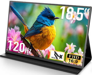 CUIUIC���o�C�����j�^�[18.5�C���`1920*1080FHD���ʃQ�[�~���O���j�^�[120Hz���o�C���f�B�X�v���C�|�[�^�u�����j�^�[IPS�t���p�l�������HDR���[�hUSBC/miniHDMI�����X�s�[�J�[�X�^���h�t��