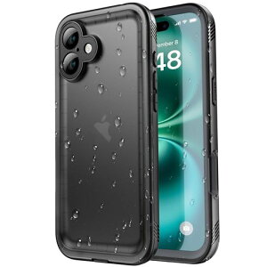 SPORTLINKiPhone16用防水ケース-iPhone16用ケース完全防水-IP68規格防水等級防雪防塵耐衝撃360°全面保護ワイヤレス充電フェイスID認証対応カメラ調整ボタン操作便利超薄型