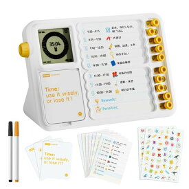 Beaverlab視覚タイマーチェックリストタイマー勉強時間管理セルフチェッカーお支度おうちの時間割り多機能todoリスト計画タスク管理知育習慣付けメモ帳目標達成カード18枚付き受験勉強運…