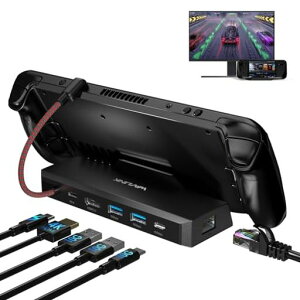 WAVLINK 4KUSB-C �h�b�L���O�ASteam Deck/ROG�p6-in-1�h�b�L���O�X�e�[�V�����ASteam Deck�A�N�Z�T��4K@144Hz/2K@165Hz/1080P@240Hz HDMI 2.1�A100W PD
