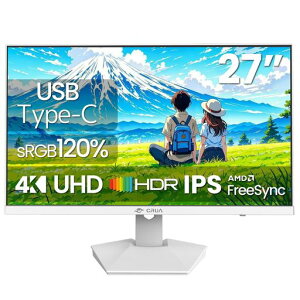 �yUSBType-C�t���zCRUA27�C���`4K���j�^�[UHD3840x2160�Q�[�~���O���j�^�[IPS�p�l��60Hz�f�B�X�v���CsRGB120%/AMDFreesync�Ή�/HDMI2.0&DP1.2/