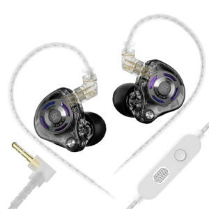 KZ Gale �L���C���z�� �}�C�N�t�� �Q�[�~���O&HiFi���p �T�E���h �����`�h���C�o�[ 3.5mm�[�q�Ή� PC PS5 PS4 Nintendo Switch Steam Deck�ȂǕ��L���݊� �����ԉ��K�����\ (gale black
