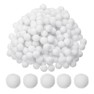PATIKILポンポンボール8mm2000個入りデコレーションボール小玉毛球DIY人形手芸材料ぬいぐるみボール飾り用ホワイト