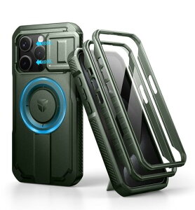 DexnoriPhone15Pro�p�}�O�l�b�g�P�[�X-�X���C�h���J�����J�o�[&�����\�L�b�N�X�^���h&������ʕی�t�B�����t���ϏՌ��w�r�[�f���[�e�B�P�[�X(�O���[��)