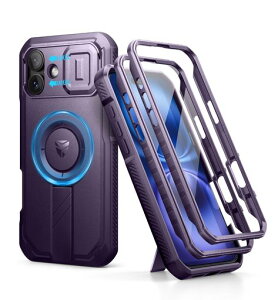 DexnoriPhone16Plus�p�}�O�l�b�g�P�[�X-�X���C�h���J�����J�o�[&�����\�L�b�N�X�^���h&������ʕی�t�B�����t���ϏՌ����P�[�X(�p�[�v��)