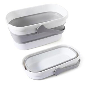 Eylidenバケツ洗い桶たらい折りたたみバケツ洗濯かご折りたたみ式洗いおけ収納しやすい10L洗濯シリコン掃除アウトドア車載バケツ釣り用バケツ靴洗い多機能36x19x22cm園芸洗車足浴足湯猫犬…