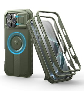 DexnoriPhone16ProMax�p�}�O�l�b�g�P�[�X-�X���C�h���J�����J�o�[/�����\�L�b�N�X�^���h���ړ�����ʕی�t�B�����t���ϏՌ����݌v(�O���[��)