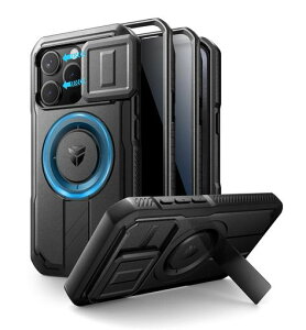 DexnoriPhone15Pro�Ή��X���C�h���J�����J�o�[&�����\�L�b�N�X�^���h&�̂������h�~�t�B�����t��MagSafe�Ή��ϏՌ��o���p�[�P�[�X&���C�ی�J�o�[�u���b�N(�u���b�N)
