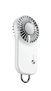 ハンディファン冷却プレート軽量携帯扇風機静音冷感手持ち扇風機大風量強力ハンディ扇風機5段階風力調節クーラー機能Type-C急速充電小型カラビナ付き旅行・通勤・通学(ホワイト)