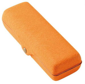 メイガン(Meigan)メガネケース軽量コンパクト幅広セミハードウレタンフェルト素材おしゃれオレンジSuRE(サスティナブルGRS認証リサイクル素材)209705