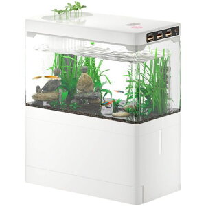 Yjhyuxi水槽セット小型アクアリウム【インボイス制度登録店】メダカ飼育水槽フルセット静音USB式で省エネLEDライト付底部濾過システム搭載フィルター付初心者にやさしいベタ/金魚/熱帯魚…