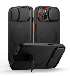 SURITCH���C�P�[�XiPhone13/14�ƌ݊����ƃJ�����ی�J�o�[�ƒ����\�ȃX�^���h���h�~�ϏՌ��ی�J�o�[iPhone13/14�p(�u���b�N)