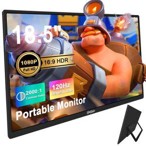 Tpsmtdis18.5�C���`�|�[�^�u�����j�^�[�A���b�v�g�b�v���j�^�[120Hz�g���x���Q�[�����j�^�[�A400NitsHDRFHD�v���O�A���h�v���C�f���A���X�s�[�J�[�APC�A�^�u���b�g�AMac�AXbox�APS3/4/5�p�̊O���X�c