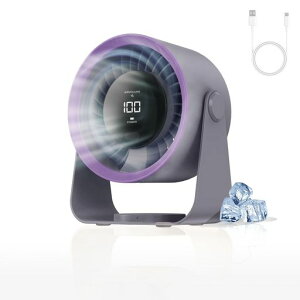 サーキュレーター卓上扇風機静音小型USB扇風機4000mAhバッテリー内蔵7枚羽根100段階風量調節約12H連続使用【電力量&風量LEDデジタル表示】360°角度調節可能強力風速デスク&壁掛けの両方空気…