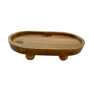 koundeneko木製トレイ楕円形木皿ナチュラルパロサントお香受け皿インテリア多用途パワーストーンブレスレットおしぼりアクセサリー置きトレイ小物入れ卓上収納