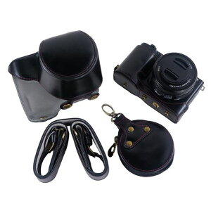 kinokoo�\�j�[�����Y������VLOGCAMZV-E10�P�[�Xzve�P�[�X16-50mm�����Y�Ή�zve�J�����P�[�X�X�g���b�v�t���J�����ی�P�[�X�o�b�e���[�����O�r�l�W���t��PU���U�[(�u���b�N)