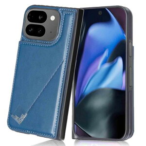 �yViesa�z�w�ʃJ�o�[ �P�[�X�蒠�^ �݊��� Pixel 10 Pro Fold �Ή� GOOGLE �������[�h�t �w�ʌ^�P�[�X (�l�C�r�[�u���[) �������A�y�E�� �����₷���A����~�߁A���菝�h�~�}�O�l�b�g ���u���X�^�c