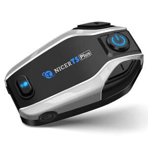 TNICERバイクインカムT5PlusインカムBluetooth5.2音楽通話同時インカムバイク用2人同時通話30時間連続使用500m通信距離3種類の音質調整日本語音声ガイダンス他ブランドのインカムと接続可能音…
