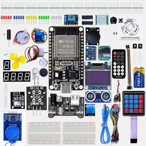 ELEGOO Arduino�pESP-32�X�^�[�^�[�L�b�g �`���[�g���A���t�� �J���{�[�h USB-C �f���A���R�A �}�C�N���R���g���[���[ AP/STA/AP+STA�Ή� CP2102�`�b�v Arduino IDE�݊�