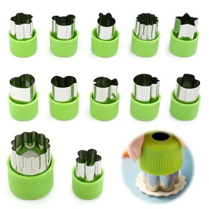 EsiFareクッキー型【12個セット】クッキー型抜きテンレス製野菜型抜き野菜抜き型かわいい動物多角形星型花クッキーの型野菜カッター果物カッターお弁当お菓子DIY手作り製菓用品保護キャ…