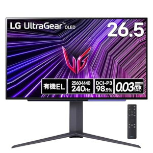 �yVGP2025���܁zLG�Q�[�~���O���j�^�[UltraGearOLED27GS95QE-B26.5�C���`/WQHD(2560x1440)@240Hz/�L�@EL/0.03ms(GTG)/DisplayHDRTrueBlack