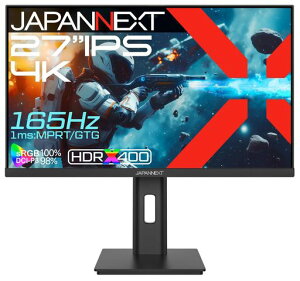 JAPANNEXT27�C���`IPS�p�l������165Hz�Ή�4K(3840x2160)�𑜓x�Q�[�~���O���j�^�[JN-IPS27G165U-HSP1ms(GTG:OD��/MPRT)HDMI2.1DisplayPortHDR400����