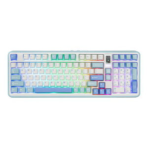 MechLands Vibe99 ���C�����X �Q�[�~���O�L�[�{�[�h 96% �X�N���[�� �t�� 100�L�[ �K�X�P�b�g ���J�j�J���L�[�{�[�h �z�b�g�X���b�v�Ή� �����L�[�{�[�h BT5.0/2.4GHz/USB-C 5�w�p�b�h RGB NKRO