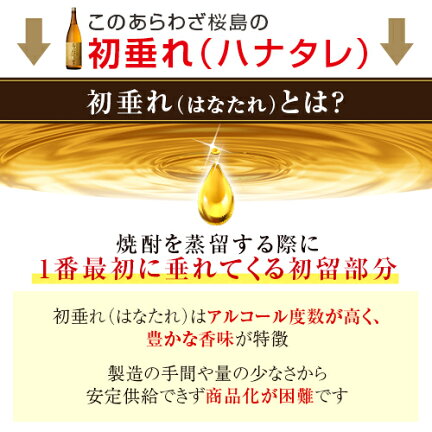ハナタレとは焼酎の蒸留で一番最初に垂れてくる初留部分