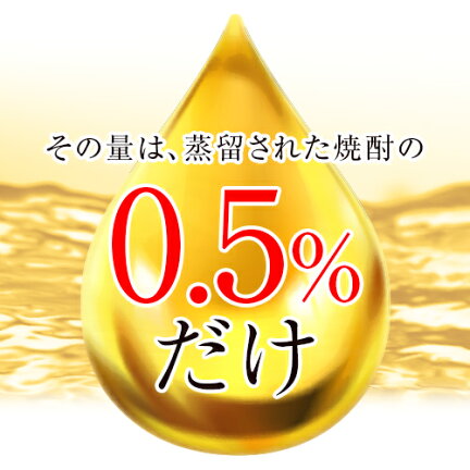 その量は蒸留された焼酎の僅か0.5%
