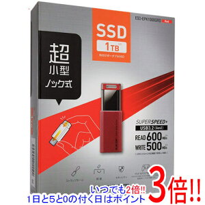 yۏؑΉ!!zELECOM Ot|[^uSSD ESD-EPK1000GRD bh 1TB