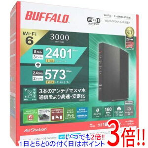 �y�����ۏؑΉ�!!�z�y�V�i�󂠂�(�������E��Ԃ�)�z BUFFALO ����LAN���[�^ AirStation WSR-3000AX4P/DBK �u���b�N