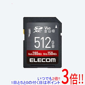 �y���ł�2�{�I1����5.0�̂����A18����3�{�I�zELECOM SDXC�������[�J�[�h MF-FS512GU23V6R 512GB