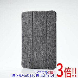 ELECOM iPad(A16) �t���b�v�P�[�X ���^�y�� �t�@�u���b�N �w�ʃN���A TB-A25RWVCGY �O���[