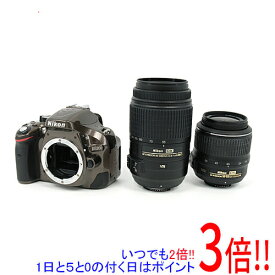 【いつでも2倍！5．0のつく日は3倍！1日も18日も3倍！】【中古】Nikon D5200 ダブルズームキット ブロンズ