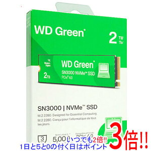�y���ł�2�{�I1����5.0�̂����A18����3�{�I�zSANDISK WD Green SN3000 NVMe SSD WDS200T4G0E 2TB