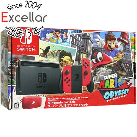 【いつでも2倍！5．0のつく日は3倍！1日も18日も3倍！】【中古】任天堂 Nintendo Switch スーパーマリオ オデッセイセット HAC-S-KADEE ソフト・ポーチなし 本体・液晶画面いたみ 元箱あり