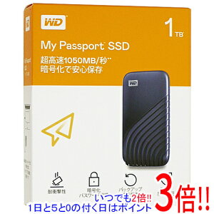 Western Digital�� �O�t���|�[�^�u��SSD My Passport SSD WDBAGF0010BBL-JESN �u���[ 1TB
