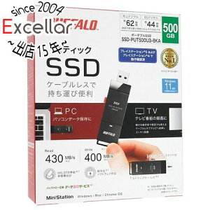 yۏؑΉ!!zyVi󂠂(EԂ)z BUFFALO OtSSD SSD-PUT500U3-BKA ubN