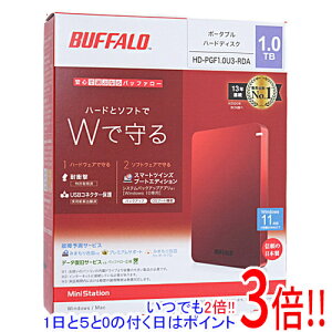 �y�����ۏؑΉ�!!�zBUFFALO��PortableHD HD-PGF1.0U3-RDA 1TB ���b�h