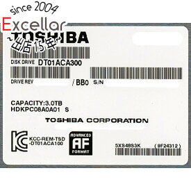 【いつでも2倍！5.0のつく日、18日は3倍！】TOSHIBA製HDD DT01ACA300 3TB SATA600 7200